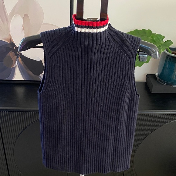 Vintage Casual Corner Navy and Red Sweater Vest - Picture 6 of 7